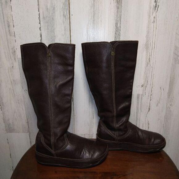 FitFlop Superboot Brown Tall Leather Boot Size 10 - Picture 8 of 15